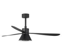 Ventilateur de plafond à basse consommation avec télécommande Amelia II Noir 132 cm