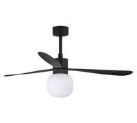 Ventilateur de plafond à basse consommation avec télécommande Amelia III Noir 132 cm