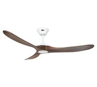Ventilateur de plafond à basse consommation avec télécommande Eco Genuino 152 cm Blanc mat & Noyer