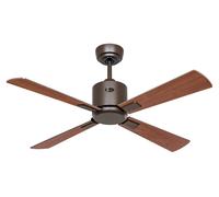 Ventilateur de plafond à basse consommation avec télécommande Eco Neo III WiFi 103 cm Bronze pales Noyer / Cerisier