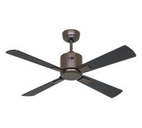 Ventilateur de plafond à basse consommation avec télécommande Eco Neo III WiFi 103 cm Bronze pales Noir / Teck