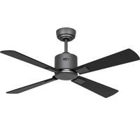 Ventilateur de plafond à basse consommation avec télécommande Eco Neo III WiFi 103 cm Gris basalte pales Noir / Teck