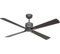 Ventilateur de plafond à basse consommation avec télécommande Eco Neo III WiFi 132 cm Gris basalte pales Wenge / Gris argent