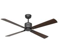 Ventilateur de plafond à basse consommation avec télécommande Eco Neo III WiFi 132 cm Gris basalte pales Noyer / Cerisier