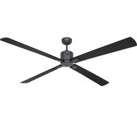 Ventilateur de plafond à basse consommation avec télécommande Eco Neo III WiFi 180 cm Gris basalte pales Noir / Teck