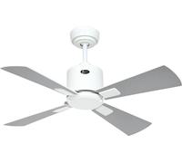 Ventilateur de plafond à basse consommation avec télécommande Eco Neo III WiFi 92 cm Blanc pales Blanc / Gris clair