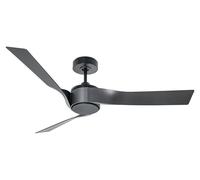 Ventilateur de plafond à basse consommation avec télécommande Eco Revolution Noir / Gris métallique