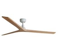 Ventilateur de plafond à basse consommation avec télécommande Klim L Blanc / Chêne 150 cm