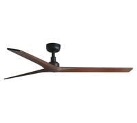 Ventilateur de plafond à basse consommation avec télécommande Klim L Noir / Noyer 150 cm