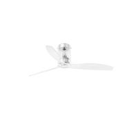 Ventilateur de plafond à basse consommation avec télécommande Mini Tube Chrome 128 cm