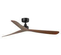 Ventilateur de plafond à basse consommation avec télécommande Rocker Noir-Noyer 132 cm