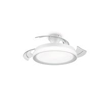 Ventilateur de plafond Philips Bliss pales rétractables LED intégrée RF blanc Blanc