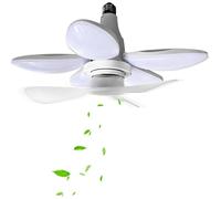 Ventilateur de Plafond à Visser Avec Télécommande Lustre Pliable 3 Vitesses Petit Plafonnier LED pour Chambre Mai