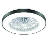 Ventilateur de plafond ACA noir avec éclairage LED à intensité variable, SMART 50 cm, télécommande incluse FANOKBL20G