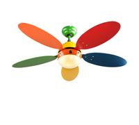 Ventilateur de plafond avec changeur de couleurs LED-RGB Télécommande pour chambre d'enfant Dimmable 3 niveaux 106,6 cm
