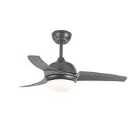 Ventilateur de plafond avec corps en acier avec pales en ABS Fonction été-hiver, gris anthracite