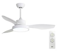 Ventilateur Plafond ártico Edm Ventilateur Plafond Dc Avec Lumière Led Tricolore - Edm