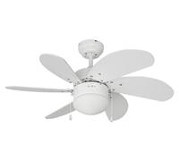 Ventilateur de plafond avec éclairage EDM 33985 Aral Blanc 50 W
