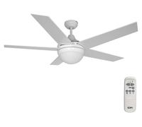 Ventilateur de plafond ADRIATICO - EDM - 130cm - 2xE14 40W - Blanc/Chrome