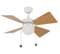 Ventilateur de plafond avec éclairage et chainettes Breezer 81 cm