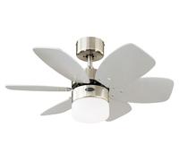 Ventilateur de plafond Flora Royale Chrome avec lumière Westinghouse
