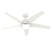 Ventilateur de plafond avec éclairage et télécommande Bernard Blanc 132 cm