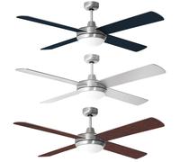 Ventilateur de plafond avec éclairage et télécommande silencieux Ventilateur de plafond 132cm LED, 3 marches avant - retour, 2x 4W 320lm 3000K, salon chambre buche - walnuss