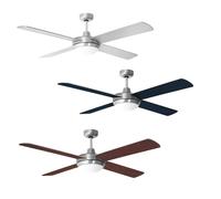 Ventilateur de plafond avec éclairage et télécommande silencieux ventilateurs de plafond 132cm LED, dimmable avec changement de couleur, 2x 3.5W 320lm 3000K, salon chambre Silber