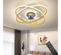 Ventilateur de plafond avec éclairage LED 3343js plafonnier or Ø 50cm 96W avec télécommande couleur de lumière/luminosité réglable LED plafonnier fan light ceiling