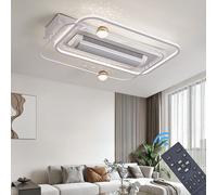 Ventilateur de plafond avec éclairage LED avec télécommande Couleur/luminosité réglables 6 vitesses, minuterie 2 heures YX2024-CFX