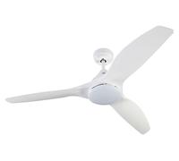 Ventilateur de plafond avec éclairage LED, blanc, 132 cm, 55 W