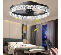 Ventilateur de plafond avec éclairage LED - Chic - Moderne - Télécommande - Idéal pour la chambre à coucher, le salon, un restaurant.