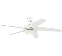 Ventilateur de plafond avec éclairage LED et télécommande Bendan Blanc 132 cm