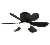 Ventilateur de plafond avec éclairage LED et télécommande Mini Delores Noir 51 cm