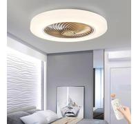 Ventilateur De Plafond avec éclairage LED Moderne à Intensité Variable 36 W, Silencieux, Invisible, pour Chambre à Coucher, Chambre d'enfant, Salle à Manger, Salon, Gold