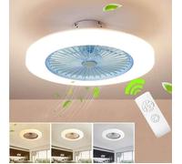Ventilateur De Plafond avec Éclairage LED Vitesse du Vent Réglable, Télécommande Dimmable, 36W Moderne LED Plafond Lumière, Ch[148]