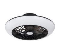 Ventilateur de plafond avec éclairage Plafonnier silencieux avec ventilateur Plafonnier chambre à coucher, fonction mémoire de refroidissement, 18 watts LED 1100lm 3000K, DxH 30x12 cm