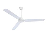 Ventilateur de plafond avec interrupteur mural Ventilateur Ventilateur Machine à vent 3 vitesses, métal fer blanc, DxH 142 x 58 cm
