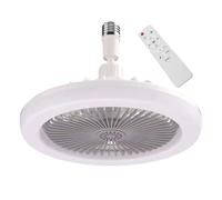 Ventilateur de Plafond avec Lampe Intégrée | Ampoule Ventilateur Plafond Silencieux avec Lumiere | E27 Plafonnier Ventilo Led Telecomande | Lustre lampe Ventilateurs de Plafond | 30w Ceiling Fan Light