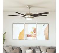 Ventilateur de plafond avec lampe - vidaXL - 128 cm - Brun - Télécommande incluse - 3 niveaux de vitesse