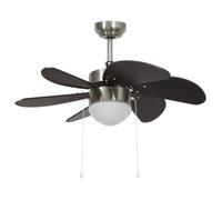 vidaXL Ventilateur de plafond avec lampe 76 cm brun foncé