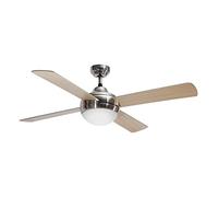 Ventilateur de plafond avec lumière blanc/hêtre Cross