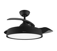 Ventilateur de Plafond avec Lumière Cecotec EnergySilence Aero 4280 Invisible Black 40W 106cm 6 Vitesses Pales Rétractables Télécommande