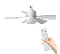Ventilateur de Plafond avec Lumière,E27 Ventilateur Plafond 30W (Blanc) | 3 Vitesses,3 Couleurs,1/2/4 Minuterie Télécommande,45cm Ventilateur Plafond Silencieux pour Chambre,Cuisine,Salle de Bain