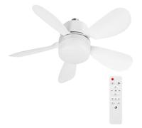 Ventilateur de Plafond avec Lumière et Telecommande, E27/E26 Lampe de Ventilateur LED Dimmable Plafonnier Timing, 5 Pales, Silencieux, 3 Vitesses, pour Salon, Bureau, Dortoir, Chambre