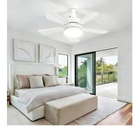 Ventilateur de plafond avec lumière et télécommande - Lampe de plafond avec ventilateur silencieux CRI≥85 45