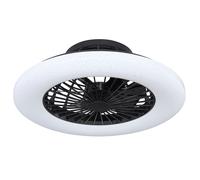Ventilateur de plafond avec lumière et télécommande Plafonnier silencieux avec ventilateur à intensité variable, minuterie de veilleuse CCT effet étoile, 30 Watt LED 1800lm 3000-6500K, 50 cm, Salon 