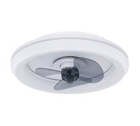 Ventilateur de plafond avec lumière Lampes avec ventilateur Ventilateur de plafond avec télécommande et LED décorative en bleu-blanc, minuterie CCT dimmable, 41 watts LED 2216lm 2700-6500K, 48 cm