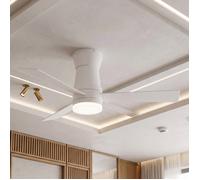 Ventilateur de Plafond avec Lumière LED Ø 107 cm Ultra Silencieux Réversible 6 Vitesses Télécommande Minuterie 3 Pales