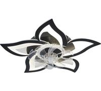 Ventilateur de plafond avec lumière, luminosité réglable, double noir
